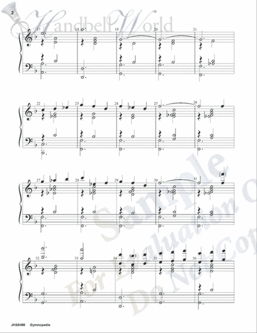 Gymnopedie Gymnopedie 5-Octaves scores gallery preview page 2