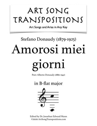Book cover for DONAUDY: Amorosi miei giorni (transposed to B-flat major)