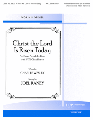 CHRIST THE LORD IS-PIANO Prelude with opt. choral introit-Digital Download
