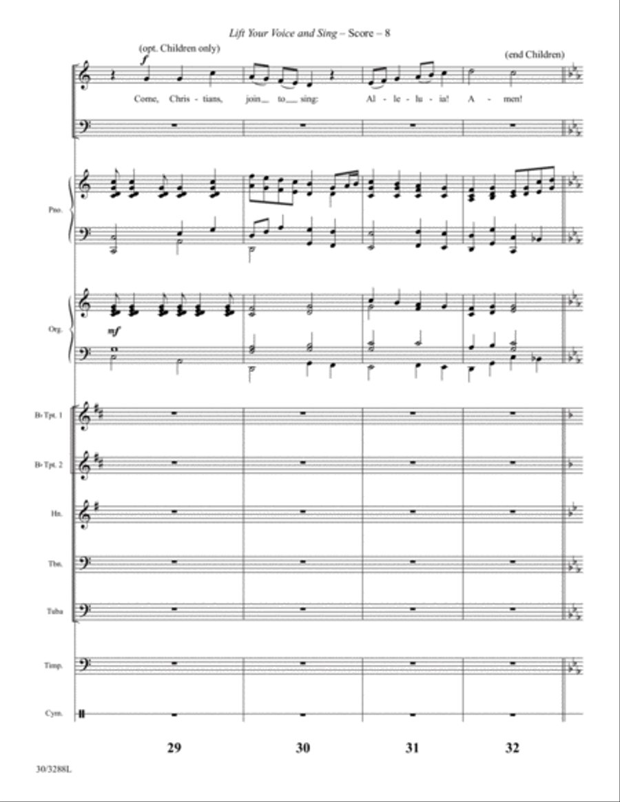 Lift Your Voice and Sing - Instrumental Ensemble Score and Parts Choir scores gallery preview page 11