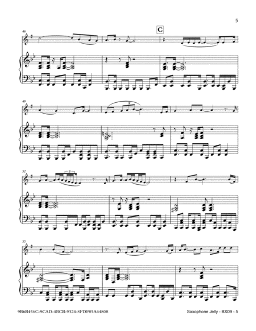 Saxophone Jelly Baritone Saxophone scores gallery preview page 5