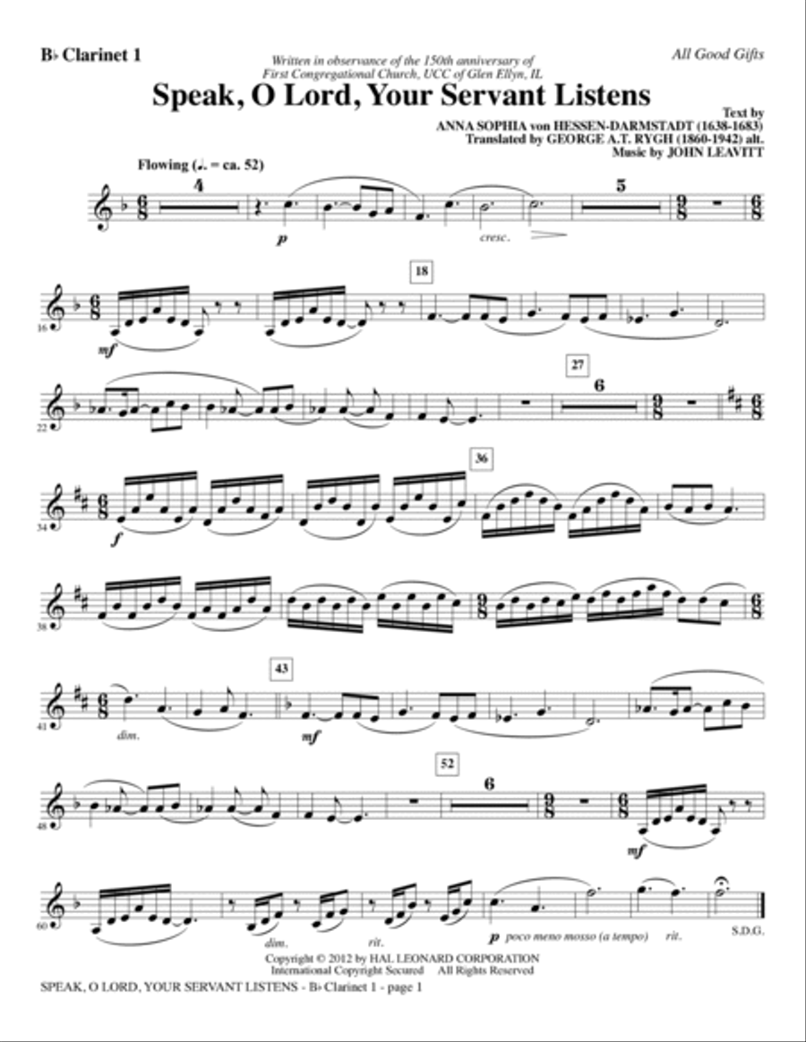 All Good Gifts - Bb Clarinet 1 Choir scores gallery preview page 5