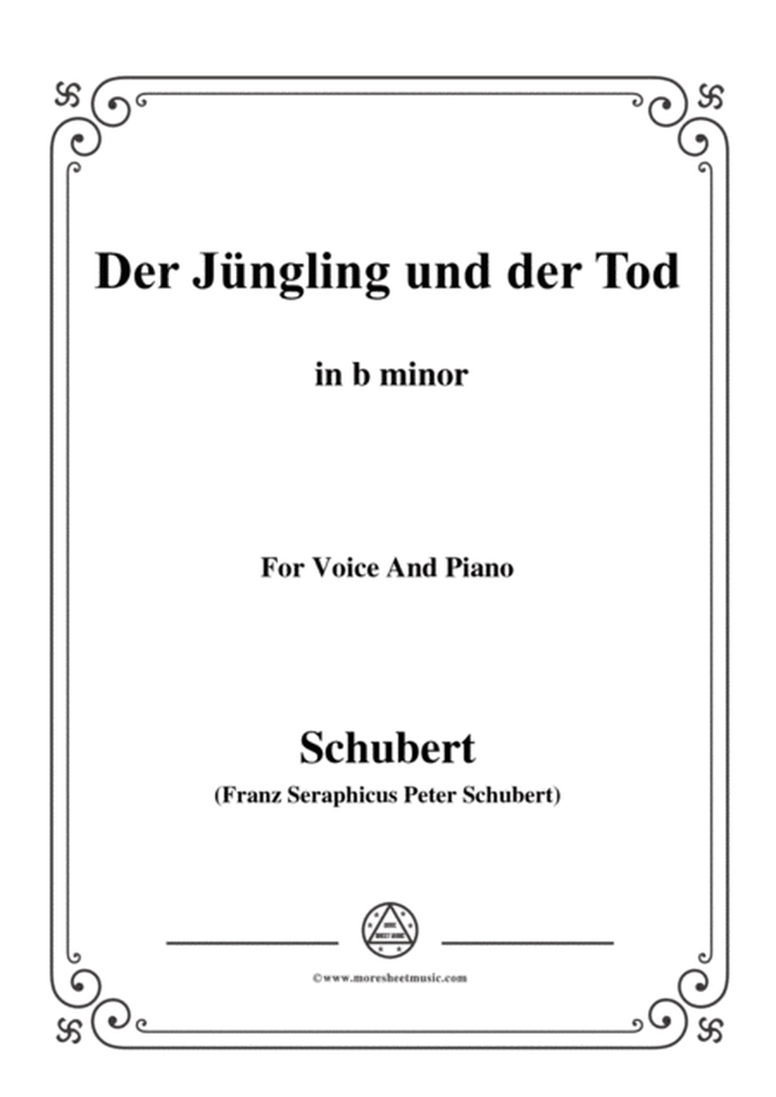 Schubert-Der Jüngling und der Tod,in b minor,D.545,for Voice and Piano image number null