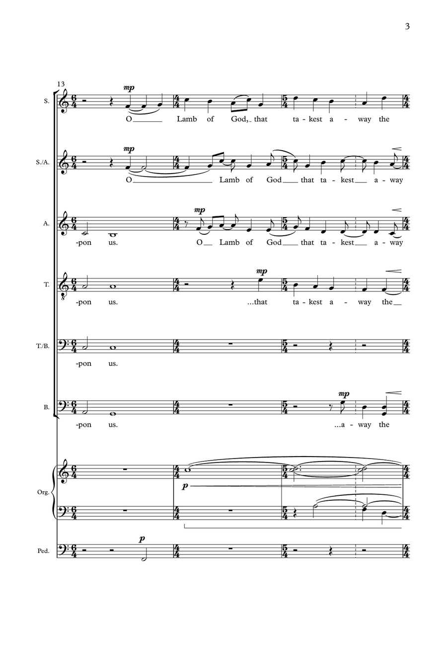 Coronation Agnus Dei Coronation Agnus Dei 4-Part scores gallery preview page 3