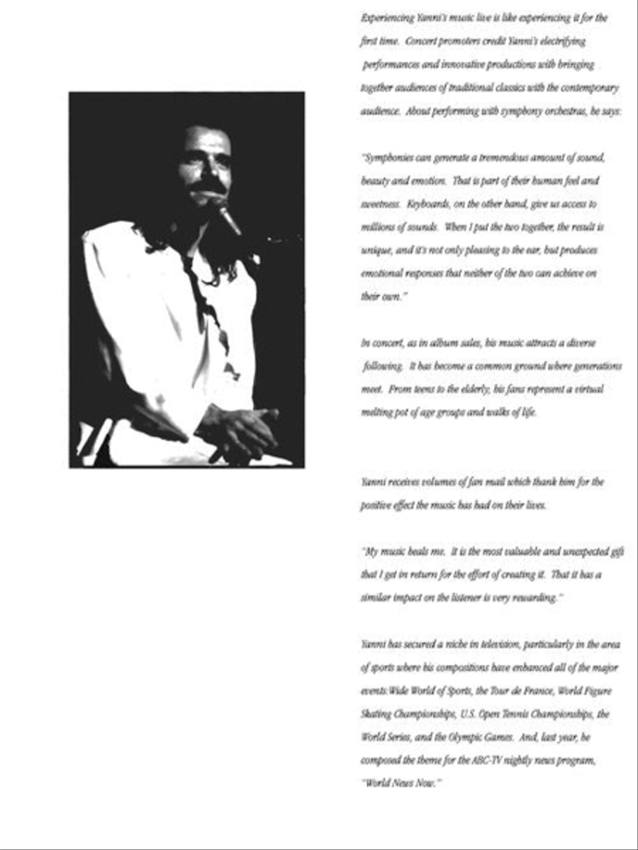 Yanni – In My Time Piano Solo scores gallery preview page 6