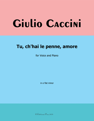 Tu, ch'hai le penne, Amore, by Giulio Caccini, in e flat minor