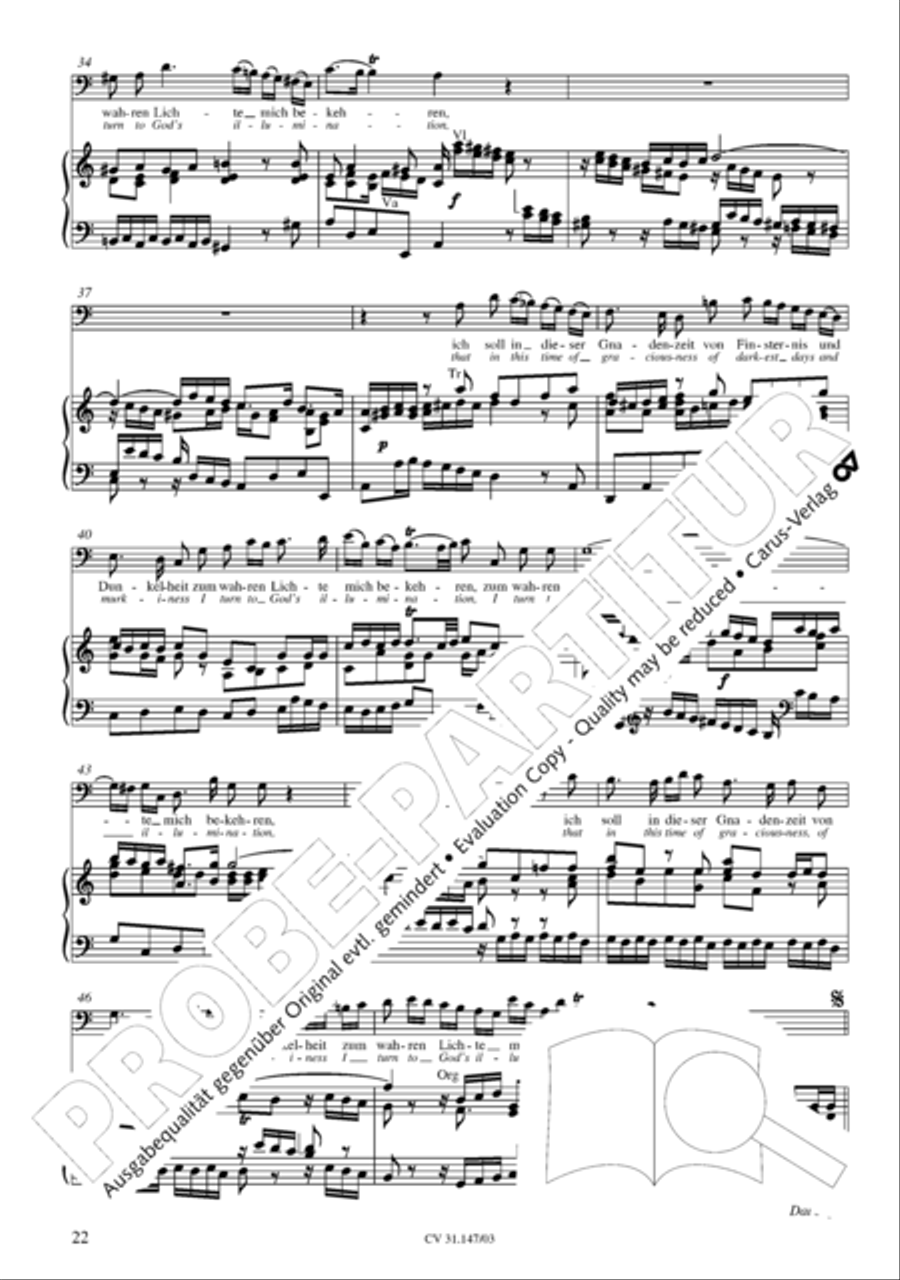Heart and mouth and thought and action (Herz und Mund und Tat und Leben) 4-Part scores gallery preview page 23