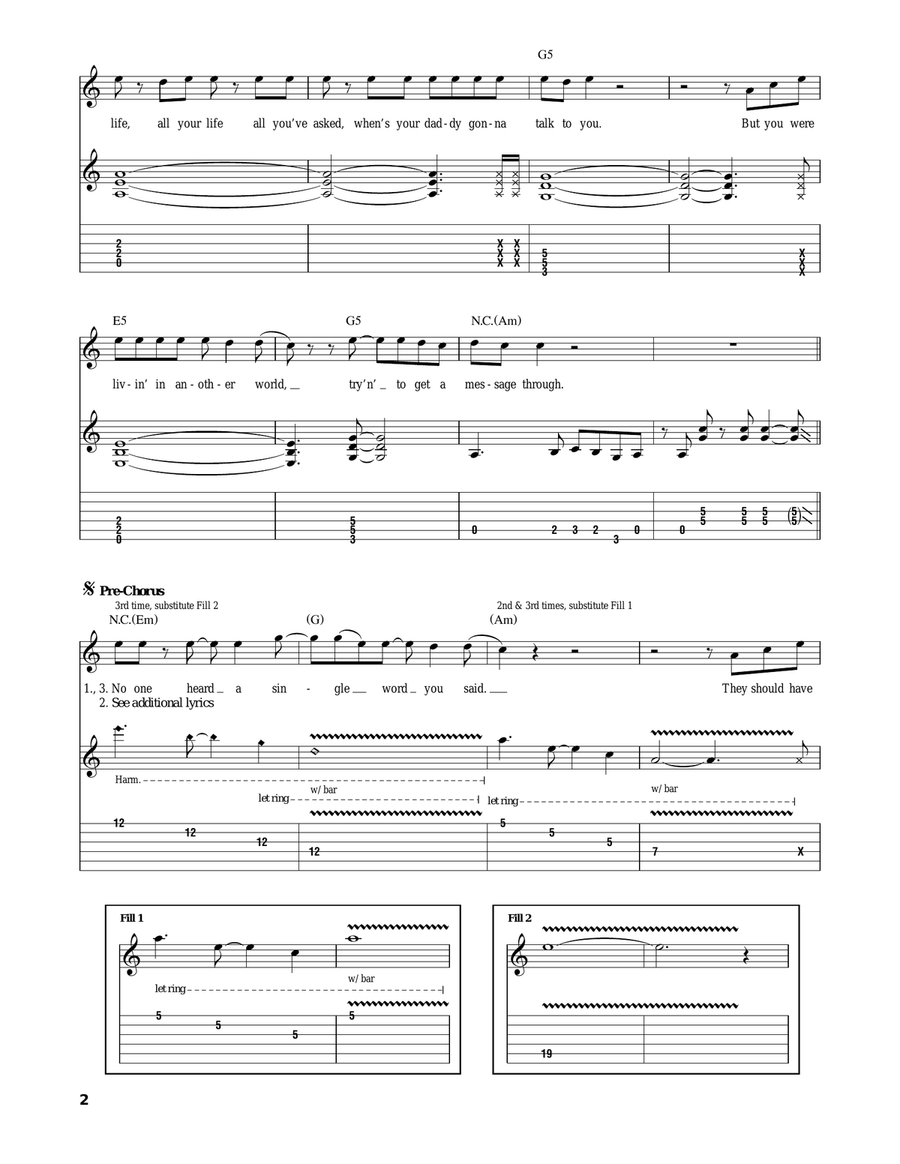 Runaway Acoustic Guitar scores gallery preview page 2