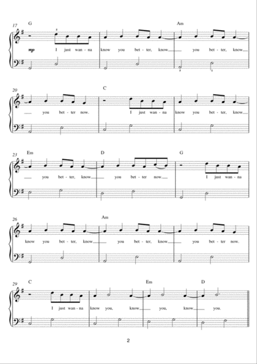 Everything Has Changed (feat. Ed Sheeran) Easy Piano scores gallery preview page 2