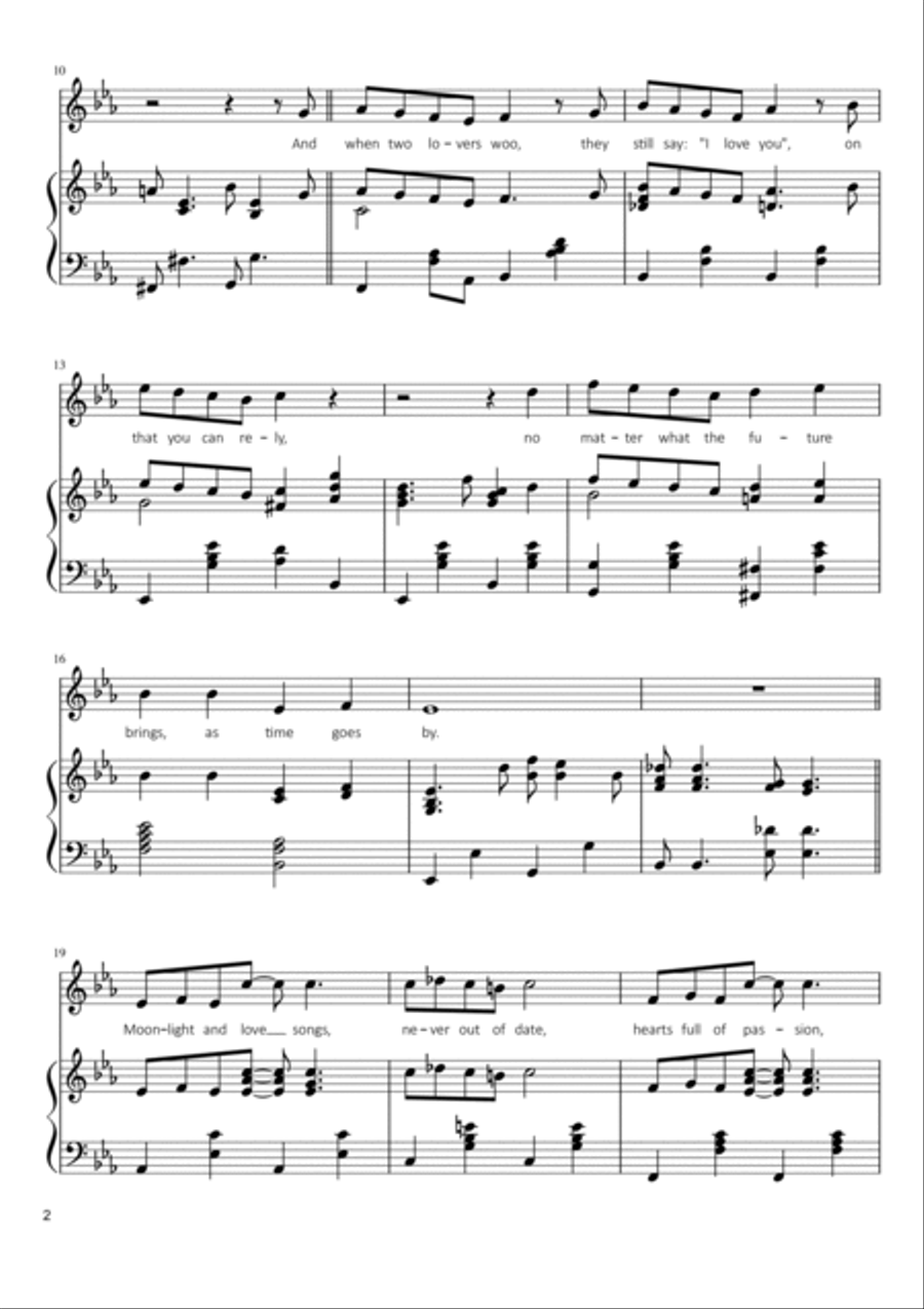 As Time Goes By Voice scores gallery preview page 2