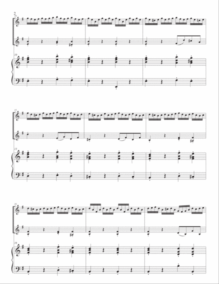 Presto, violin solo after Telemann String Duet scores gallery preview page 3