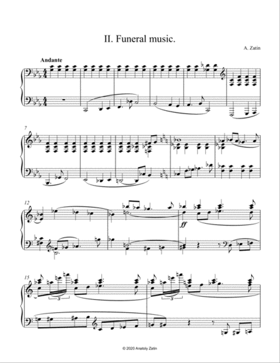 Three pieces for piano Piano Solo scores gallery preview page 4