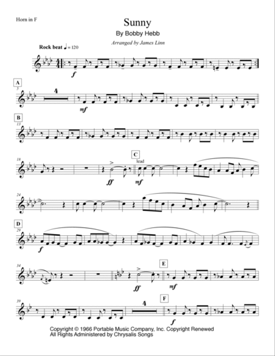 Sunny Sunny Brass Ensemble scores gallery preview page 5