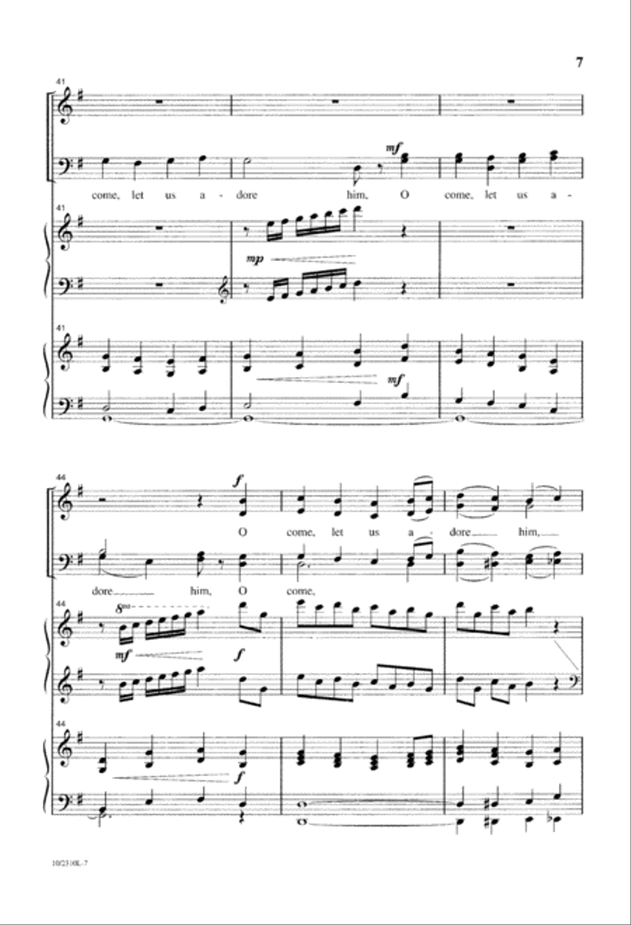 O Come, Let Us Adore Him O Come, Let Us Adore Him 4-Part scores gallery preview page 7