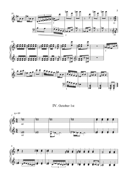 "Pages from a diary 2003" for piano solo