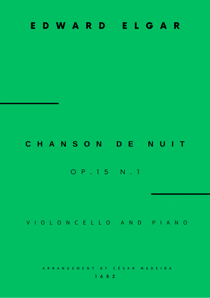Chanson De Nuit, Op.15 No.1 - Cello and Piano (Full Score) image number null