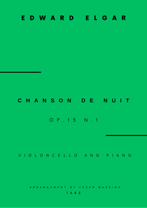 Book cover for Chanson De Nuit, Op.15 No.1 - Cello and Piano (Full Score)