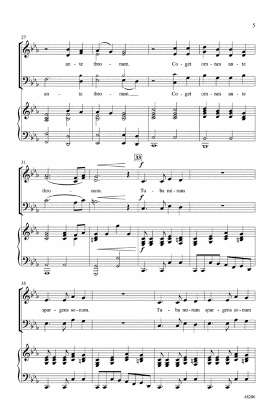 Tuba Mirum Choir scores gallery preview page 4