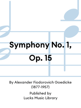 Symphony No. 1, Op. 15