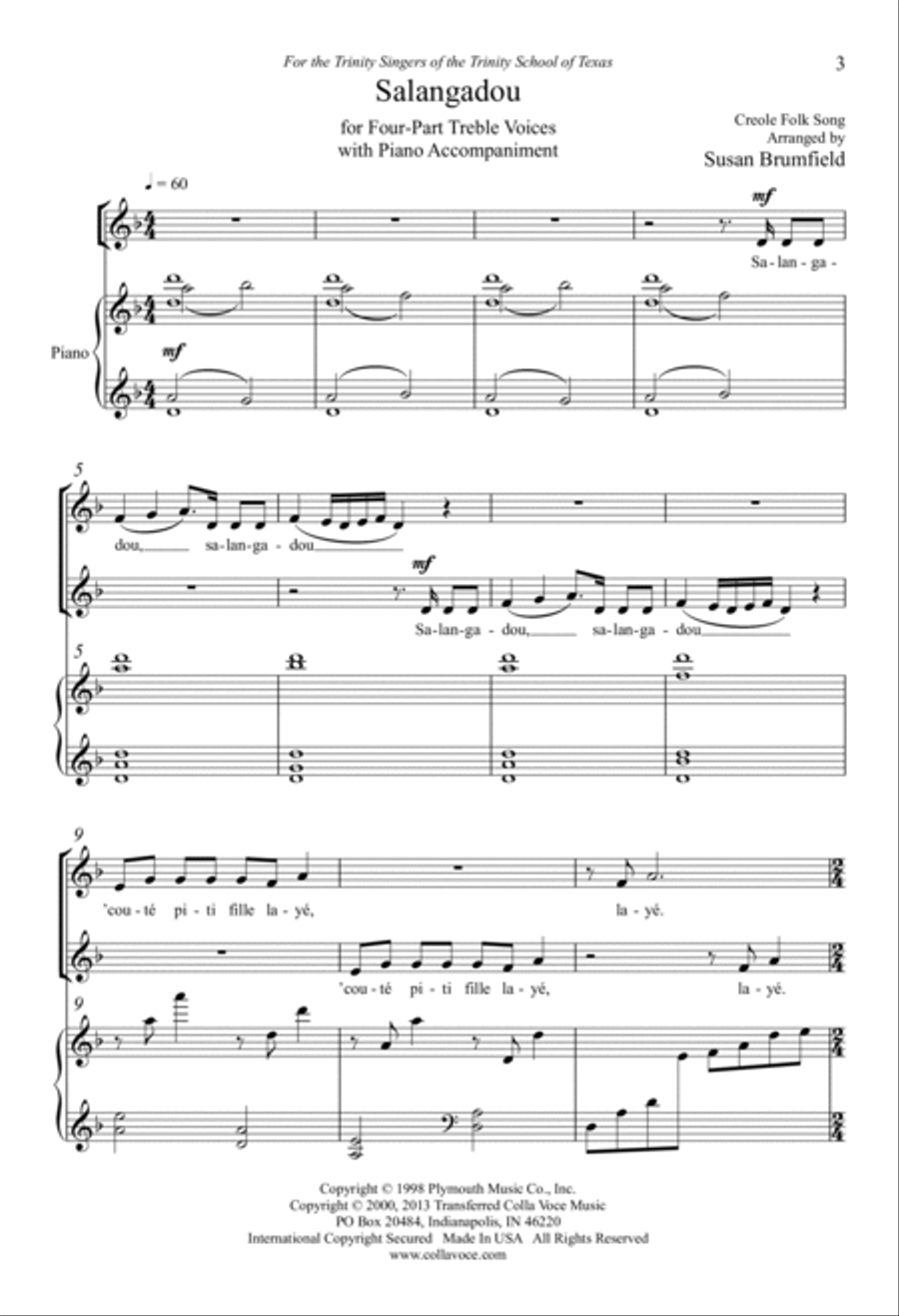 Salangadou Salangadou SSAA scores gallery preview page 2
