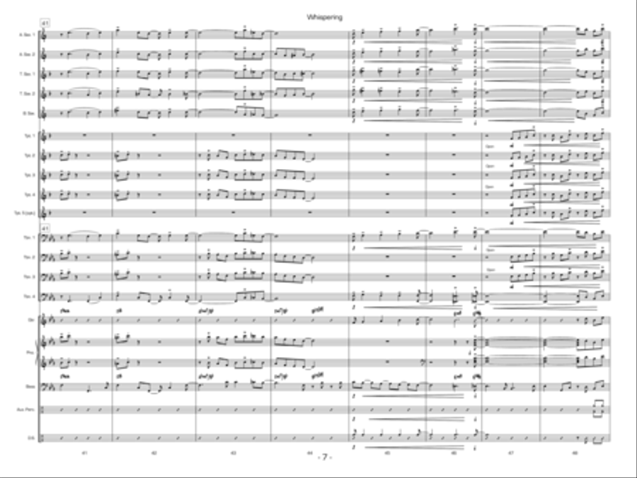 Whispering Whispering Jazz Ensemble scores gallery preview page 7