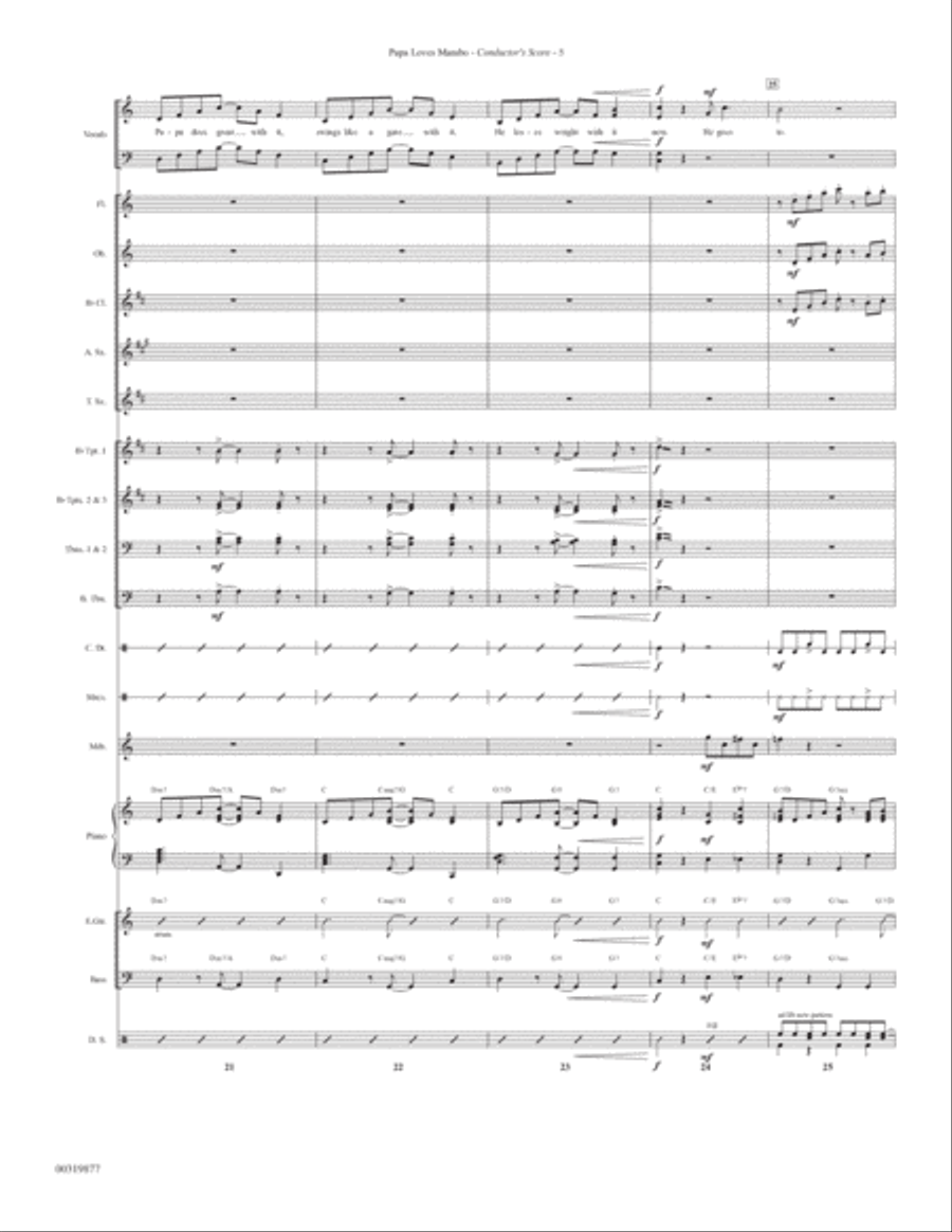 Papa Loves Mambo (arr. Mark Hayes) - Full Score Choir scores gallery preview page 5