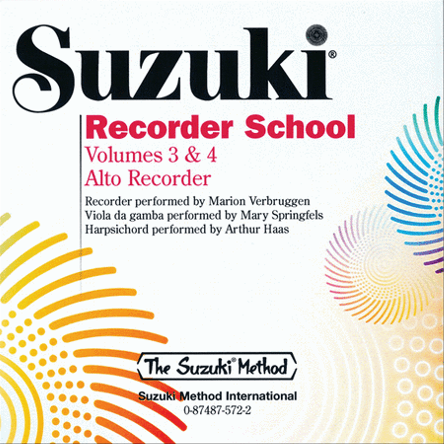 Suzuki Recorder School (Alto Recorder), Volumes 3 & 4 Alto Recorder scores gallery preview page 1