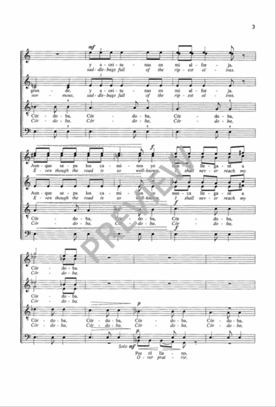 Suite de Lorca (SATB) 4-Part scores gallery preview page 4