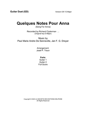 Book cover for Quelques Notes Pour Anna