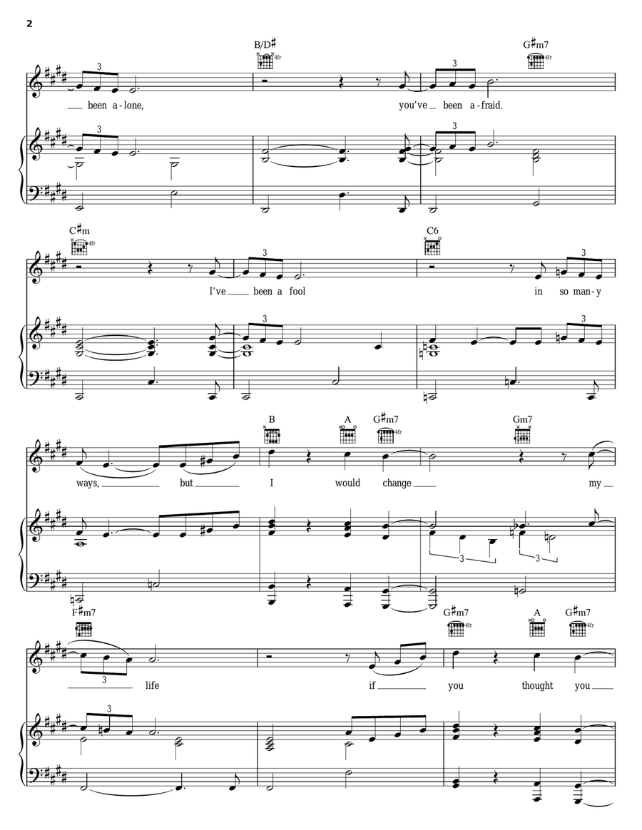 (Another Song) All Over Again Piano, Vocal, Guitar scores gallery preview page 2