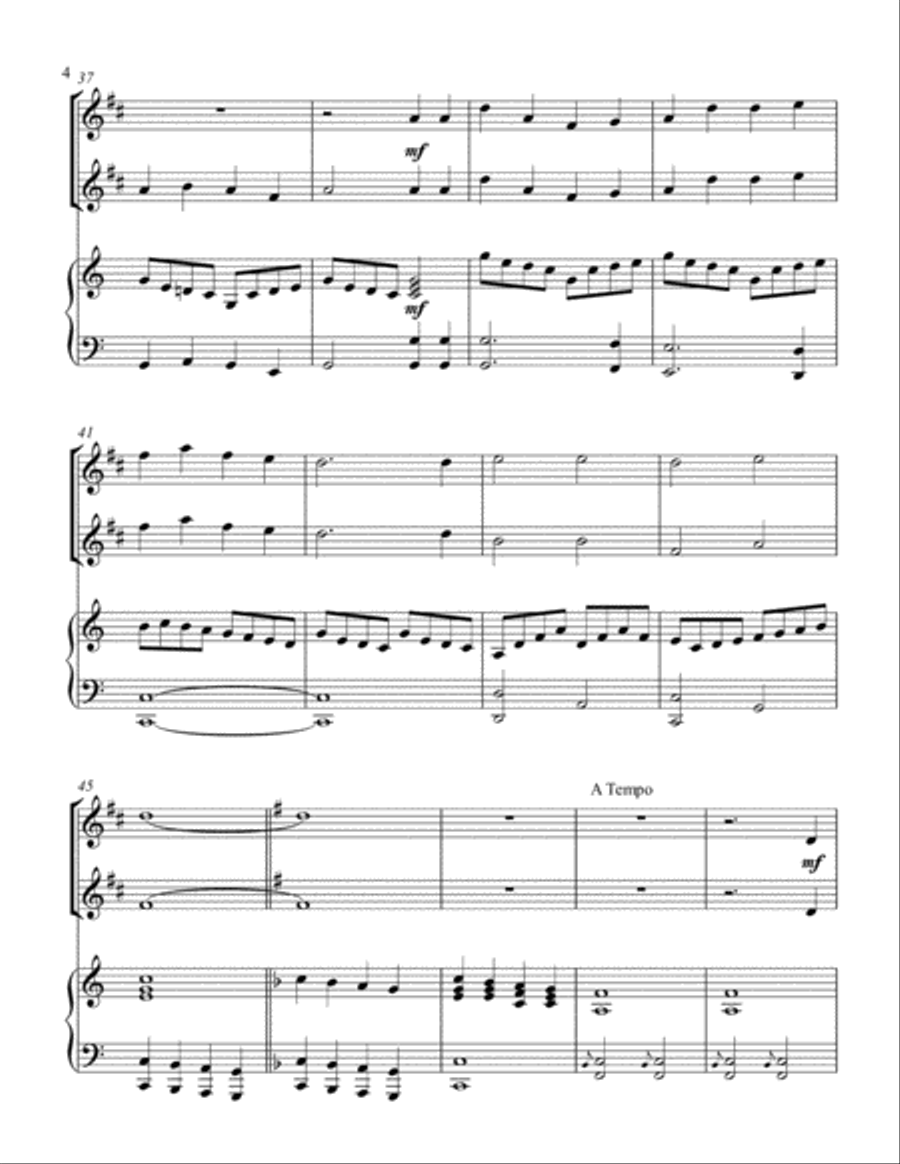 Battle Hymn of the Republic (treble Bb instrument duet) Piano scores gallery preview page 5