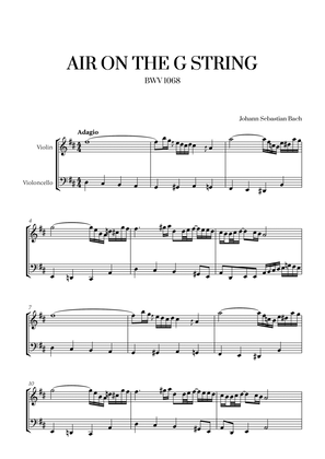 Johann Sebastian Bach - Air on the G String for Violin and Cello