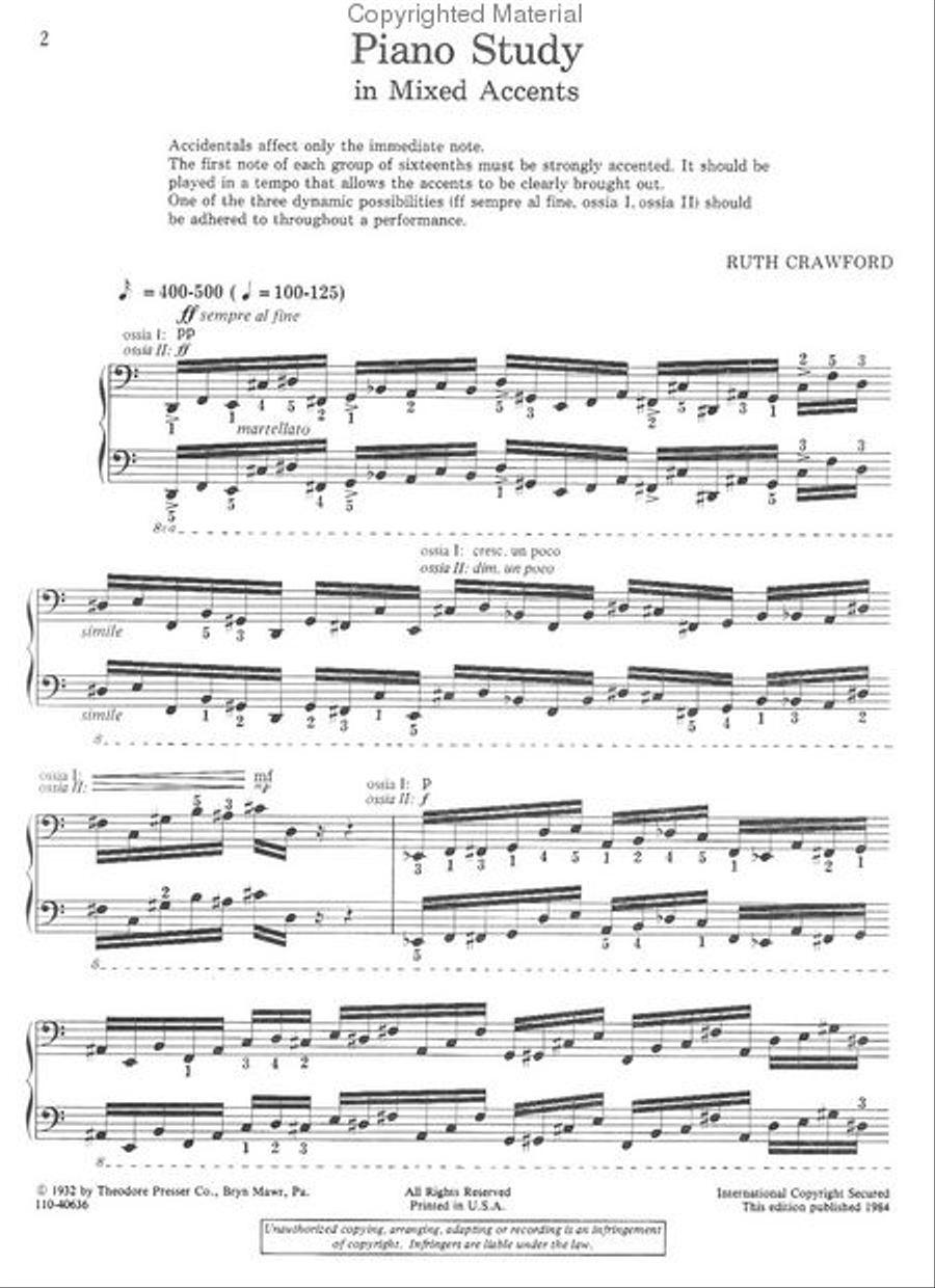 Piano Study In Mixed Accents Chamber Music scores gallery preview page 2