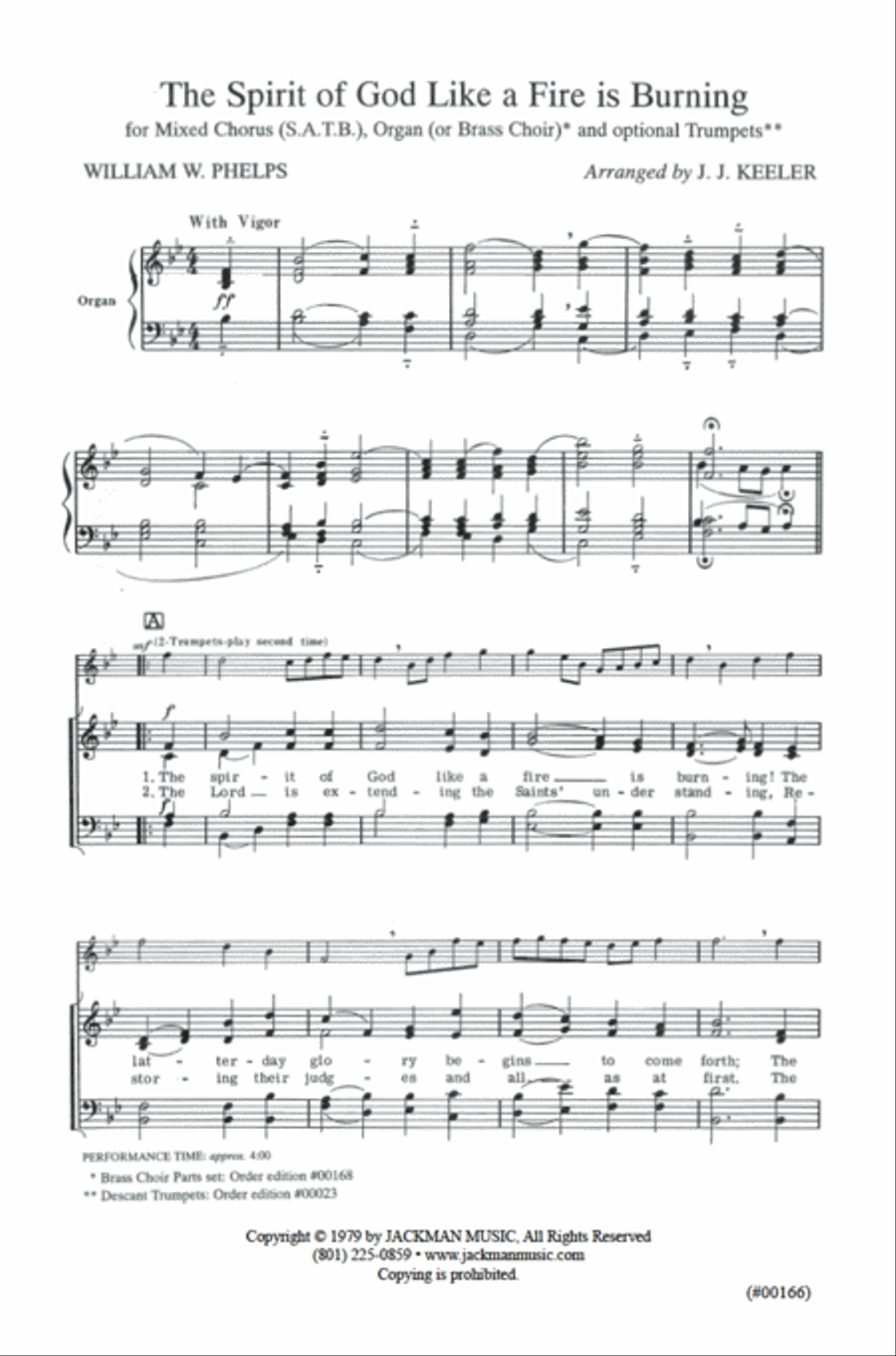 The Spirit of God Like a Fire is Burning - SATB 4-Part scores gallery preview page 2