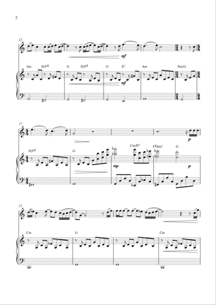 Je Veux Te Dire Adieu Je Veux Te Dire Adieu Violin Solo scores gallery preview page 2