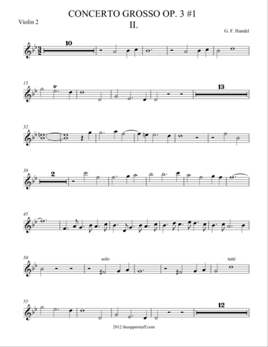 Concerto Grosso Op. 3 #1 Movement 2 String Orchestra scores gallery preview page 5