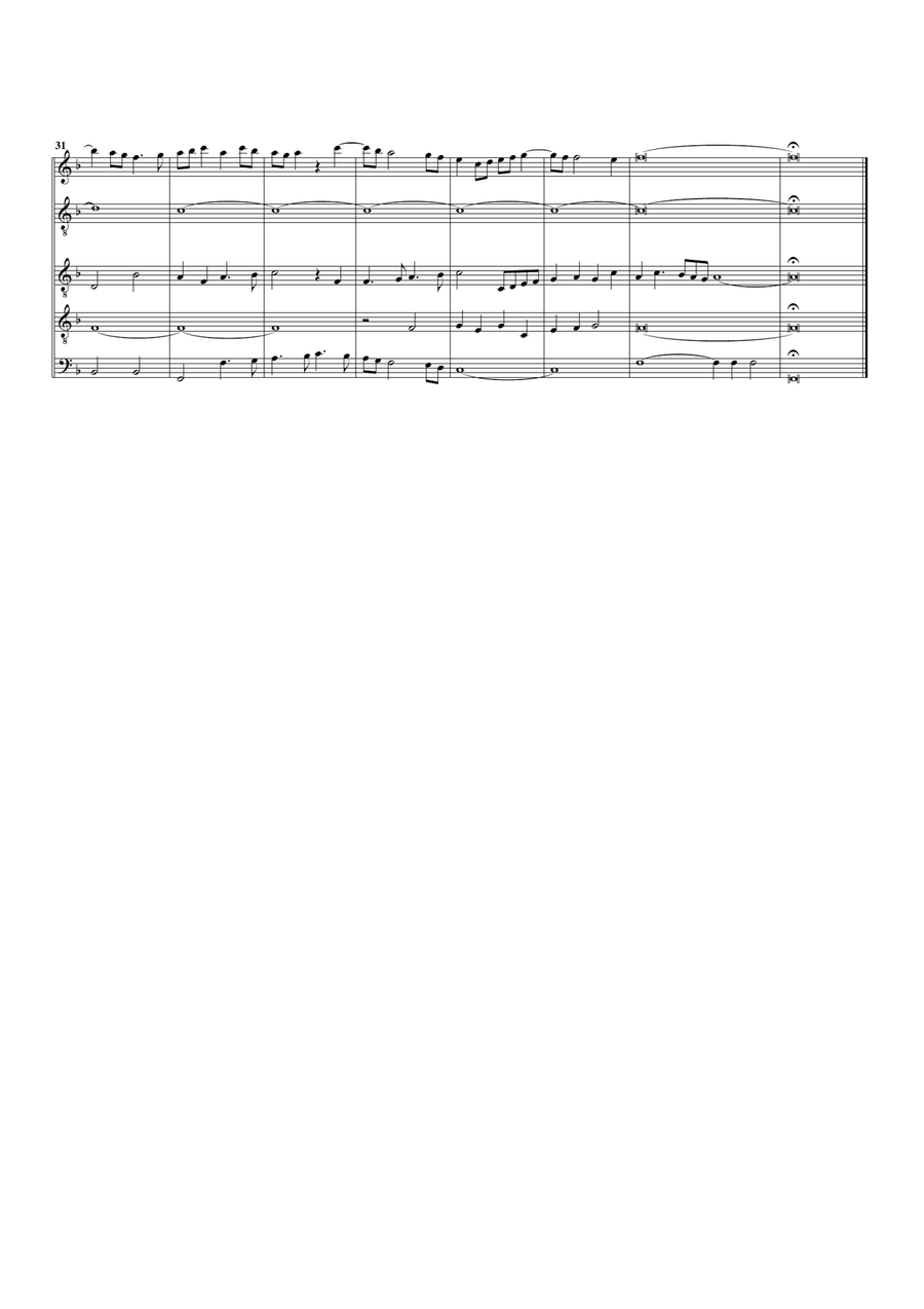 Inviolata, integra et casta es Maria (arrangement for 5 recorders) Recorder scores gallery preview page 6