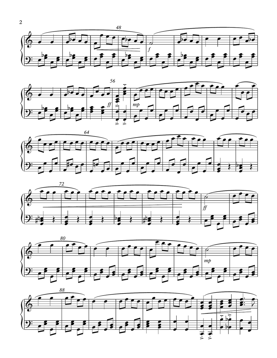 Infernal Galop (can-can music) Piano Solo scores gallery preview page 2