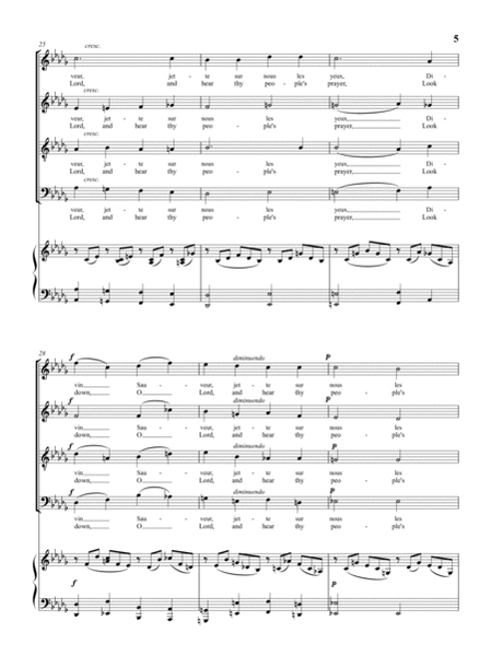 Cantique de Jean Racine (Canticle of Jean Racine) - for SATB Choir and Piano - Fr. and En. Texts image number null