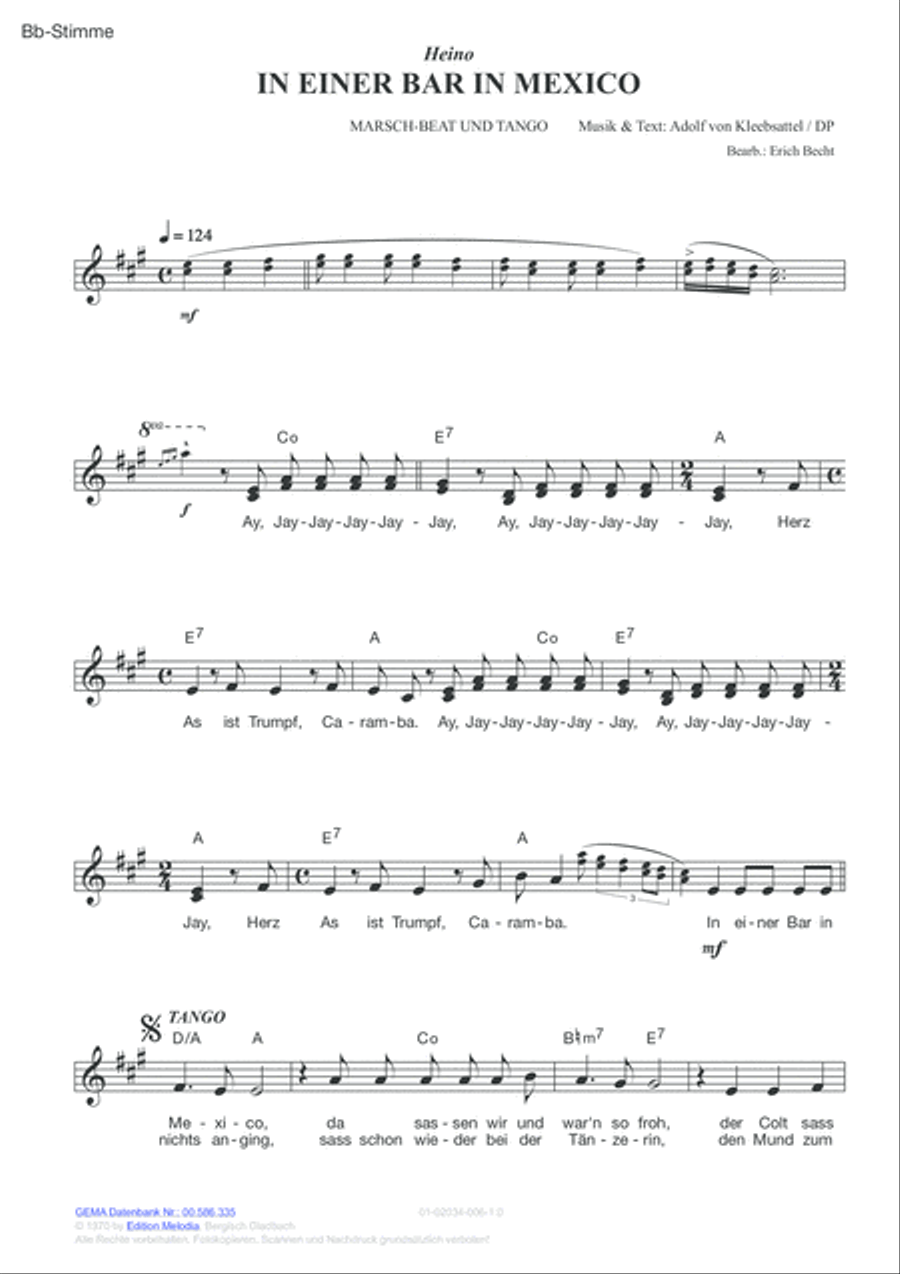 In einer Bar in Mexico In einer Bar in Mexico Voice scores gallery preview page 6