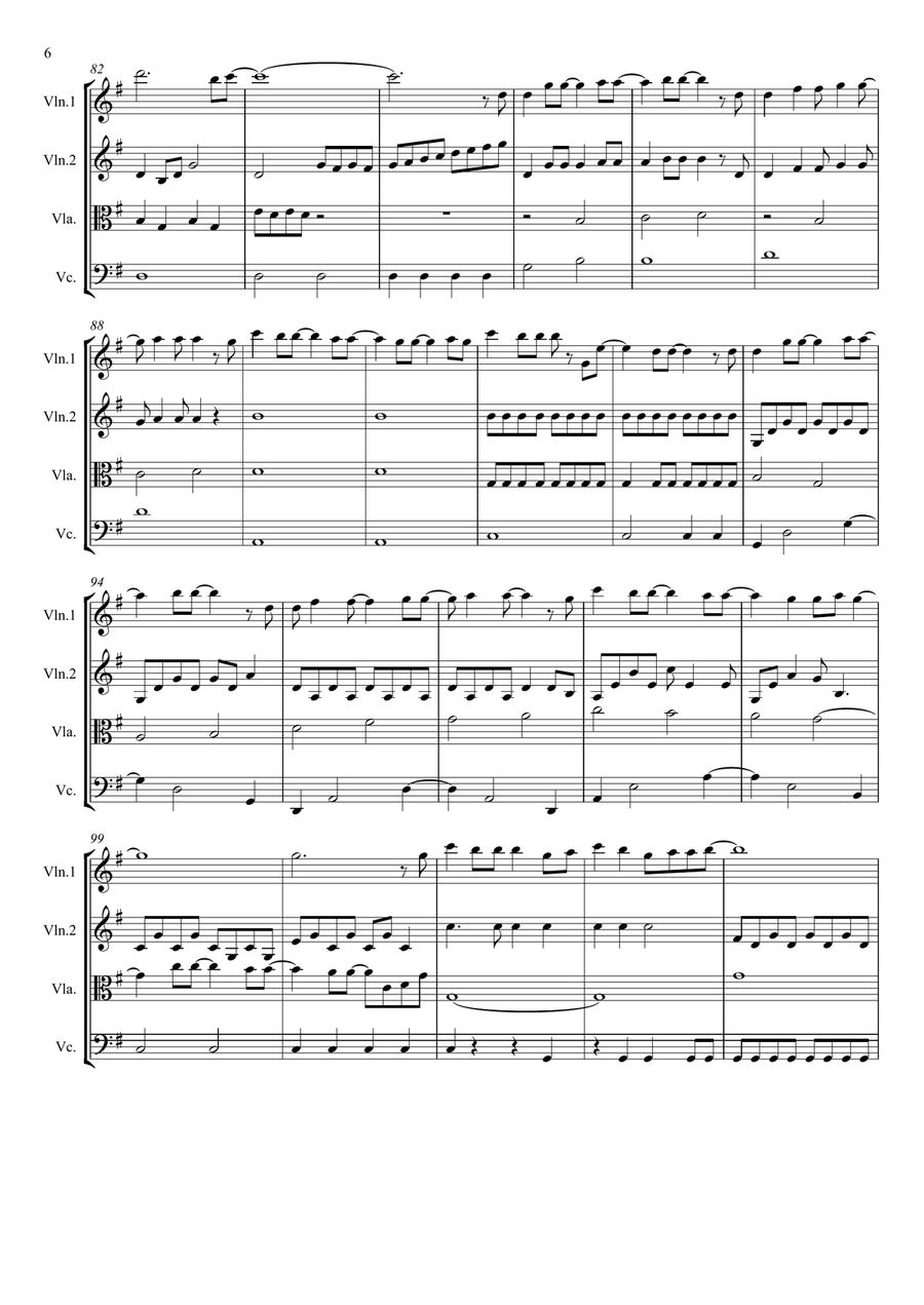 A Million Dreams A Million Dreams String Quartet scores gallery preview page 6