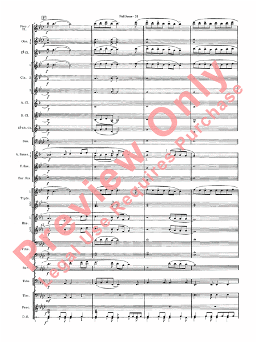 James Bond Suite Concert Band scores gallery preview page 33