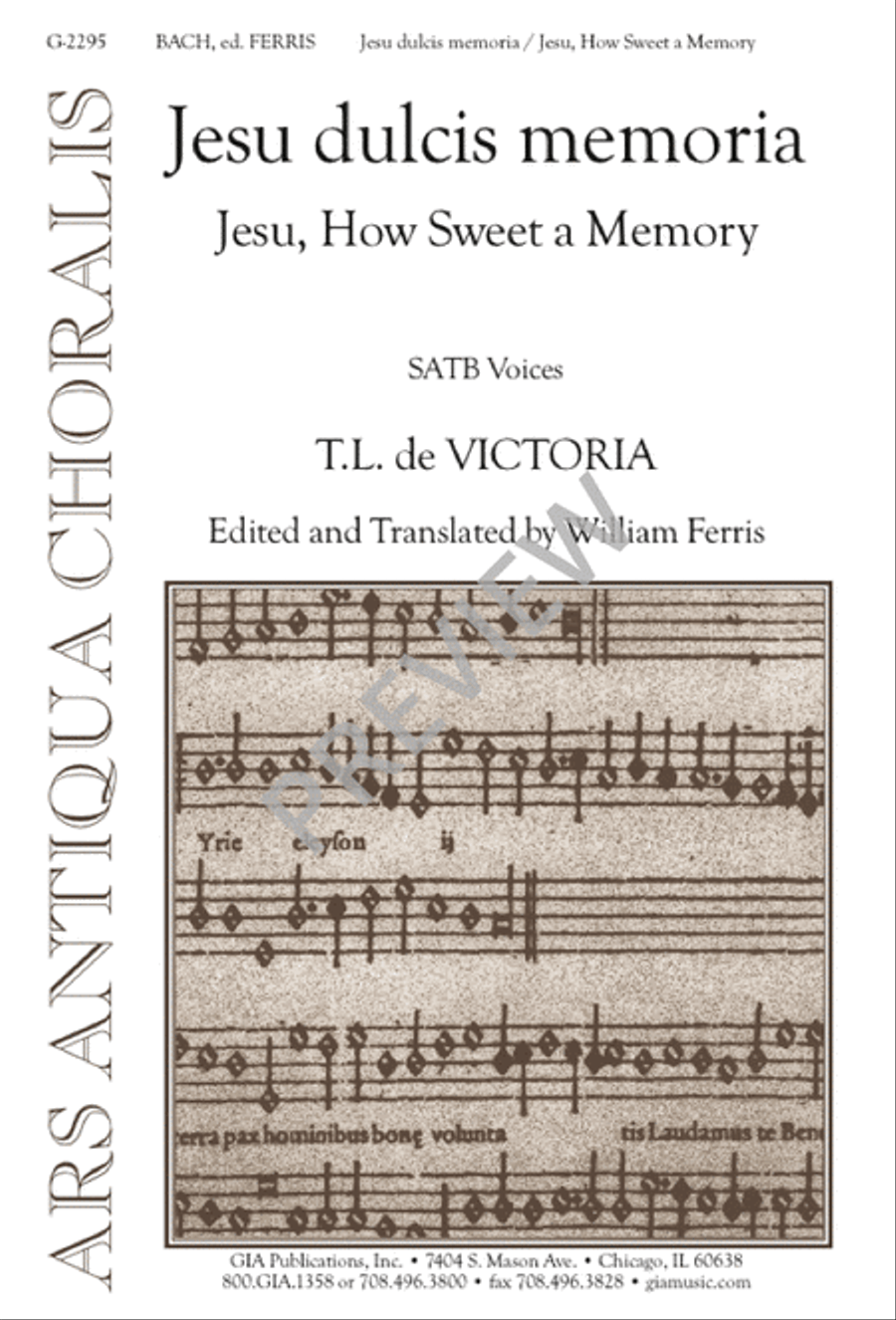 Jesu dulcis memoria 4-Part scores gallery preview page 2