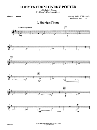 Harry Potter, Themes from: B-flat Bass Clarinet