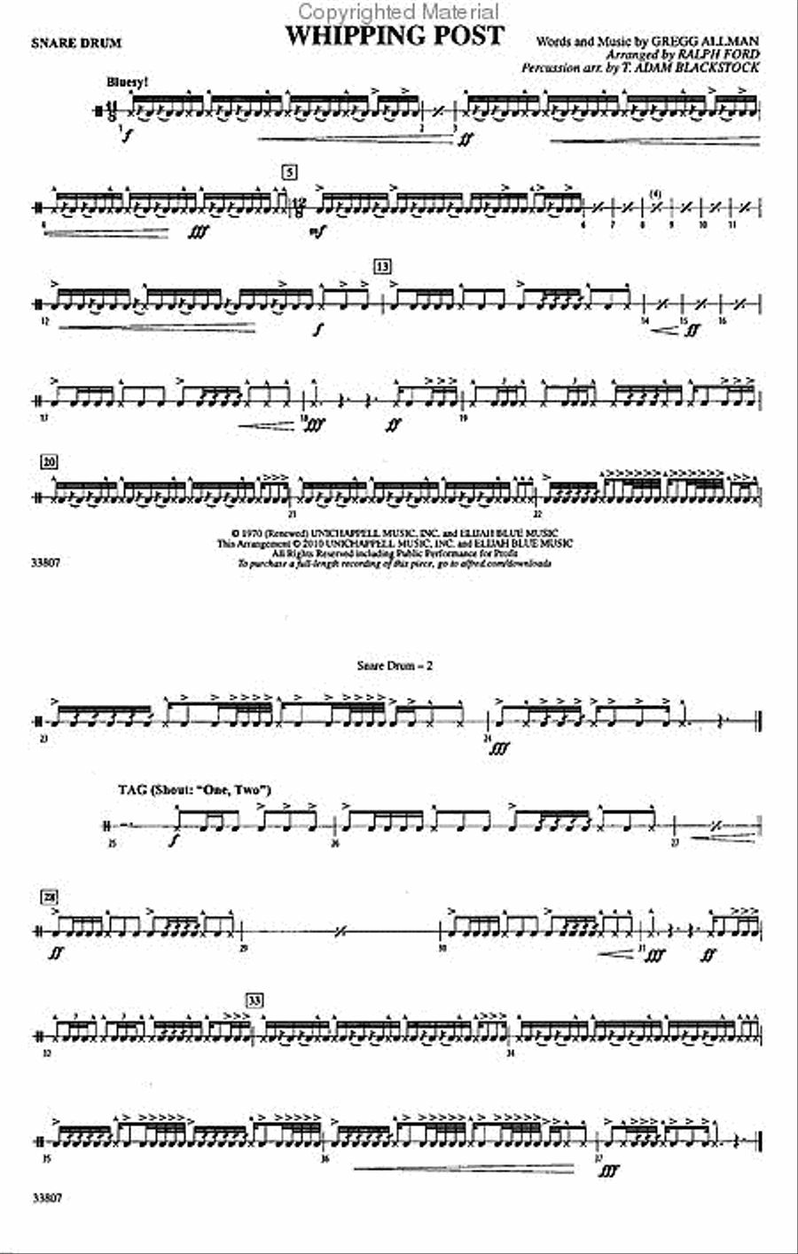 Whipping Post Marching Band scores gallery preview page 5