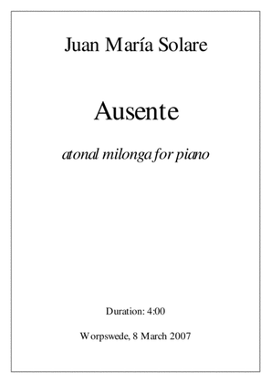 Book cover for Ausente [piano solo]