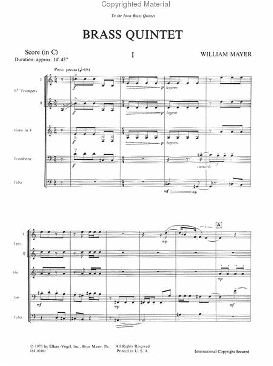 Brass Quintet Brass Quintet scores gallery preview page 2