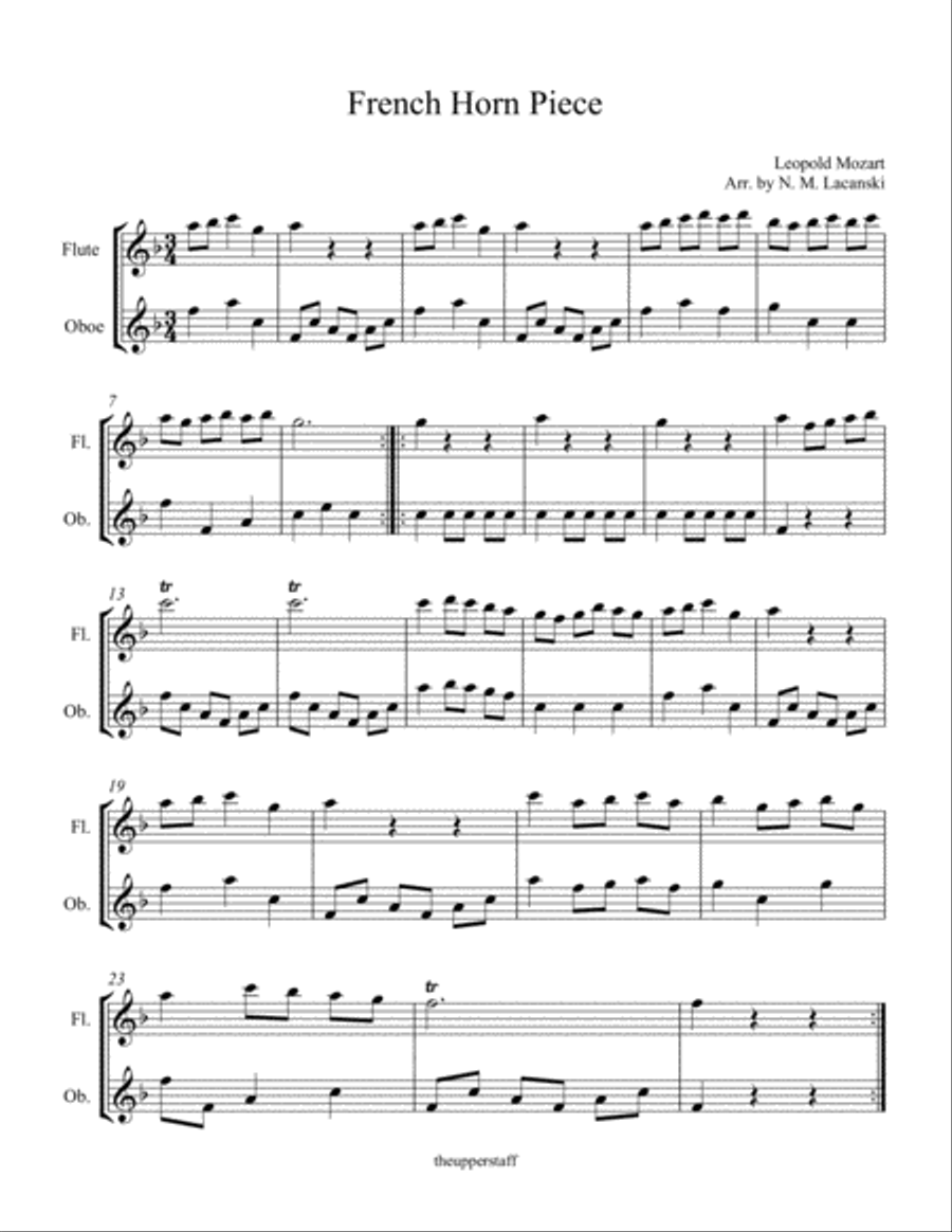 French Horn Piece French Horn Piece Woodwind Duet scores gallery preview page 2