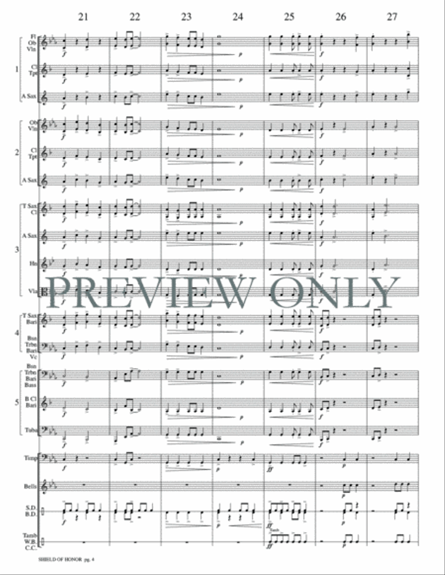 Shield of Honor Concert Band scores gallery preview page 7