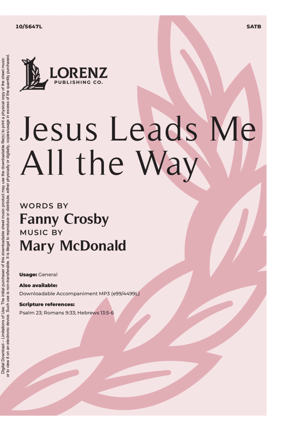 Jesus Leads Me All the Way 4-Part scores gallery preview page 1